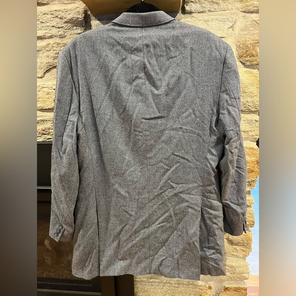 Burberry London Burberry Blue 3 button mens sport coat wool blazer 43 long USA - Picture 2 of 5